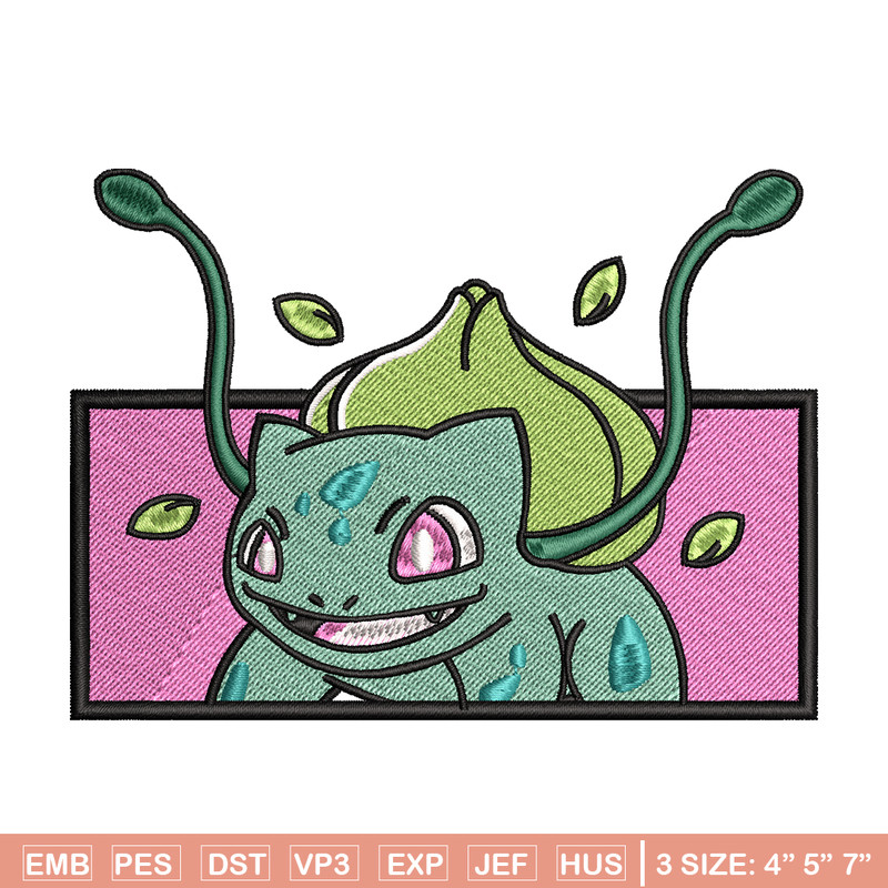 Bubasaur embroidery design, Pokemon embroidery, embroidery file, anime design, anime shirt, Digital download.jpg