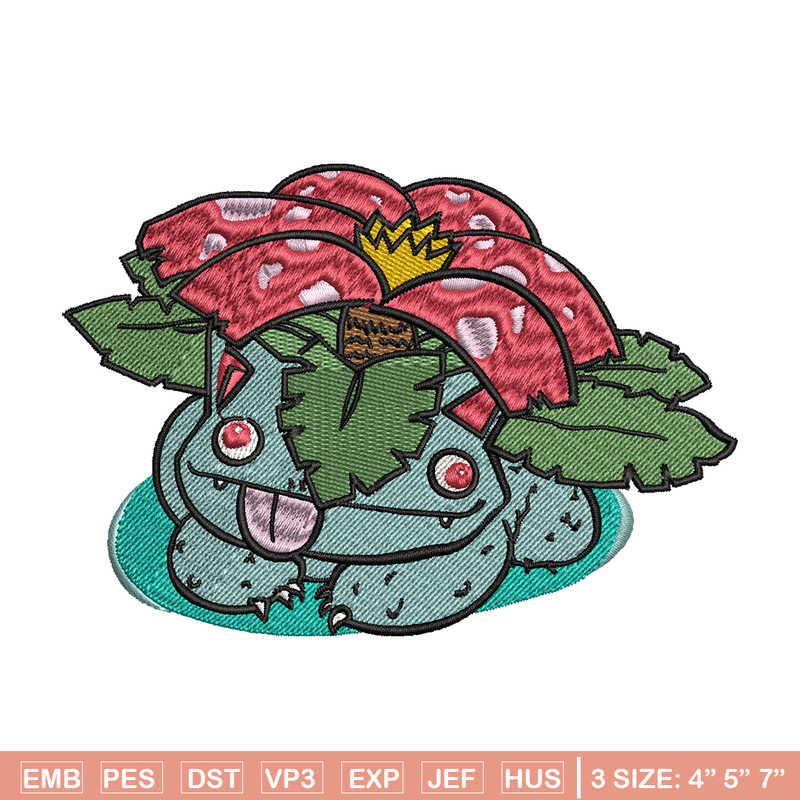 Bubasaur Pokemon embroidery design, Pokemon embroidery, Logo design, anime design, anime shirt, Digital download.jpg