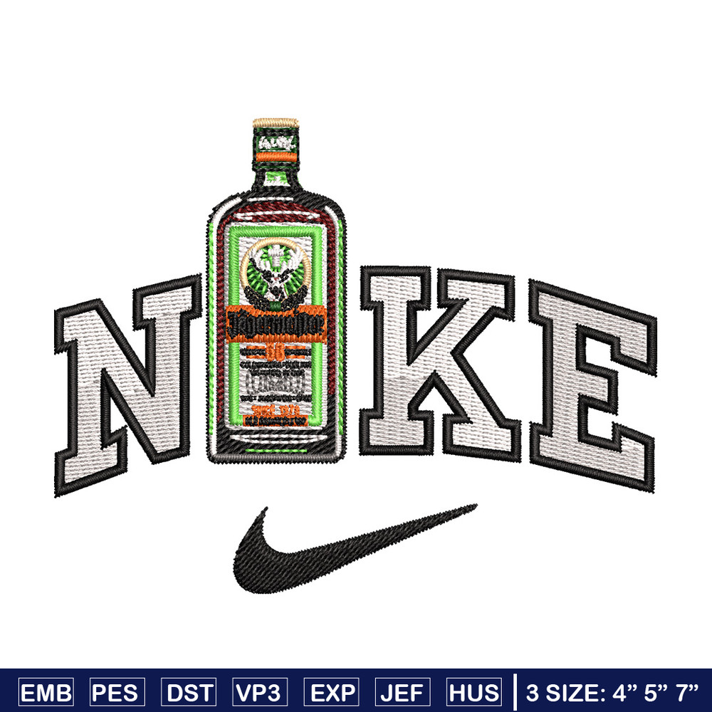 Bottle x nike logo embroidery design, Nike embroidery, Embroidery file, Embroidery shirt, Nike design, Digital download.jpg