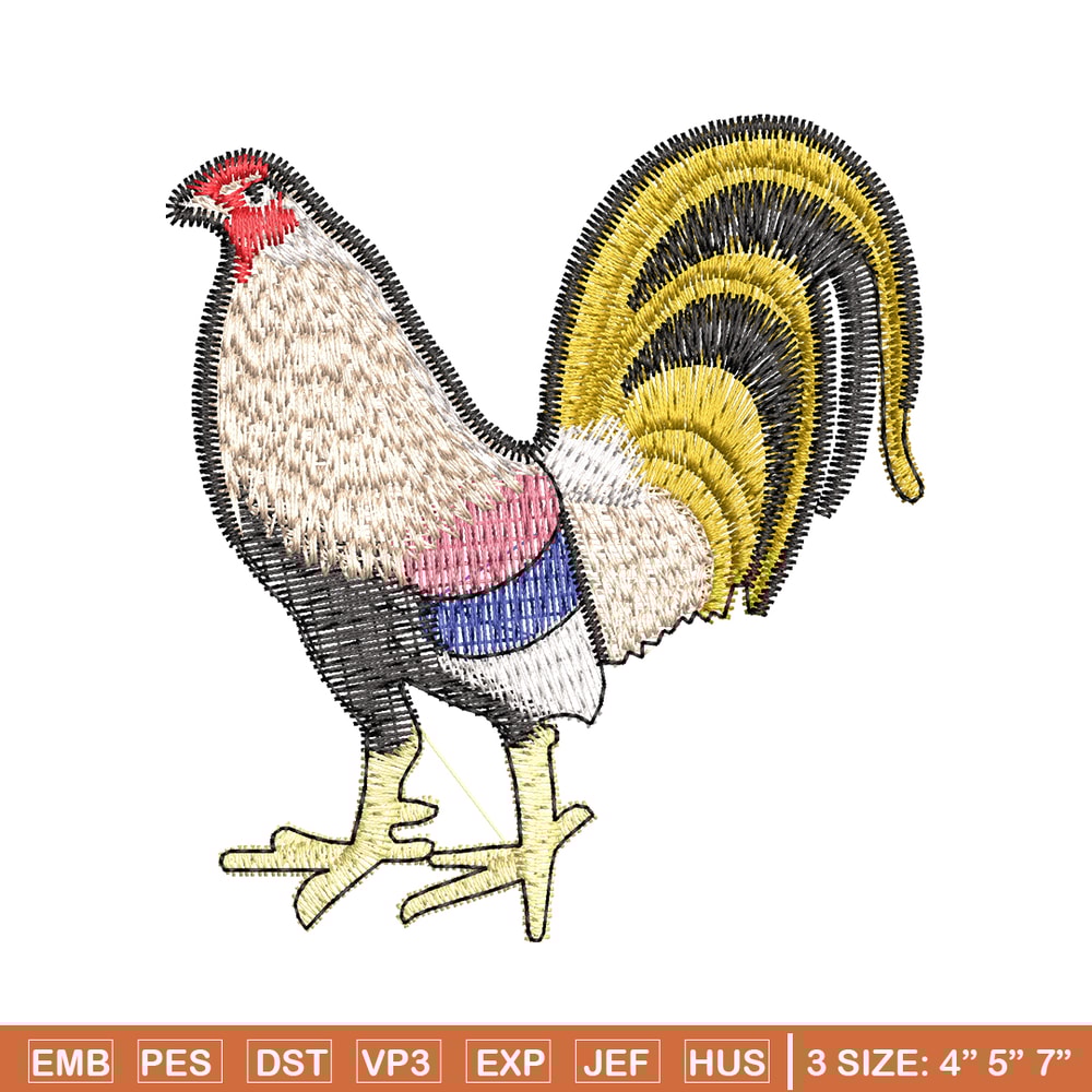 Chicken embroidery design, Chicken embroidery, chicken design, Embroidery file, logo shirt, Digital download..jpg