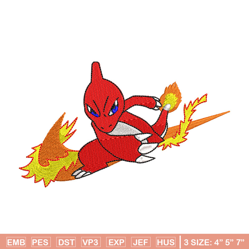 Charmeleon Nike embroidery design, Pokemon embroidery, embroidery file, anime design, anime shirt, Digital download.jpg