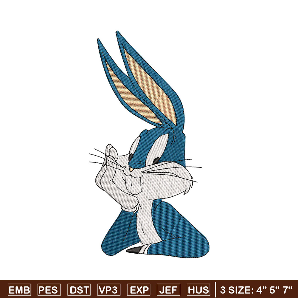 Bunny cartoon embroidery design, Cartoon embroidery, Embroidery file, Embroidery shirt, Emb design, Digital download.jpg