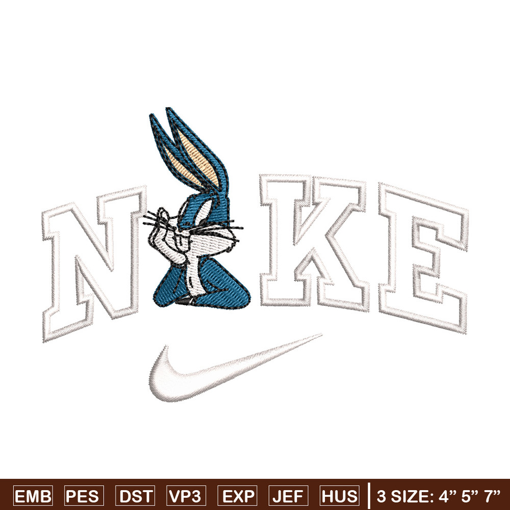 Bunny nike embroidery design, Cartoon embroidery, Embroidery file, Embroidery shirt, Emb design, Digital download.jpg