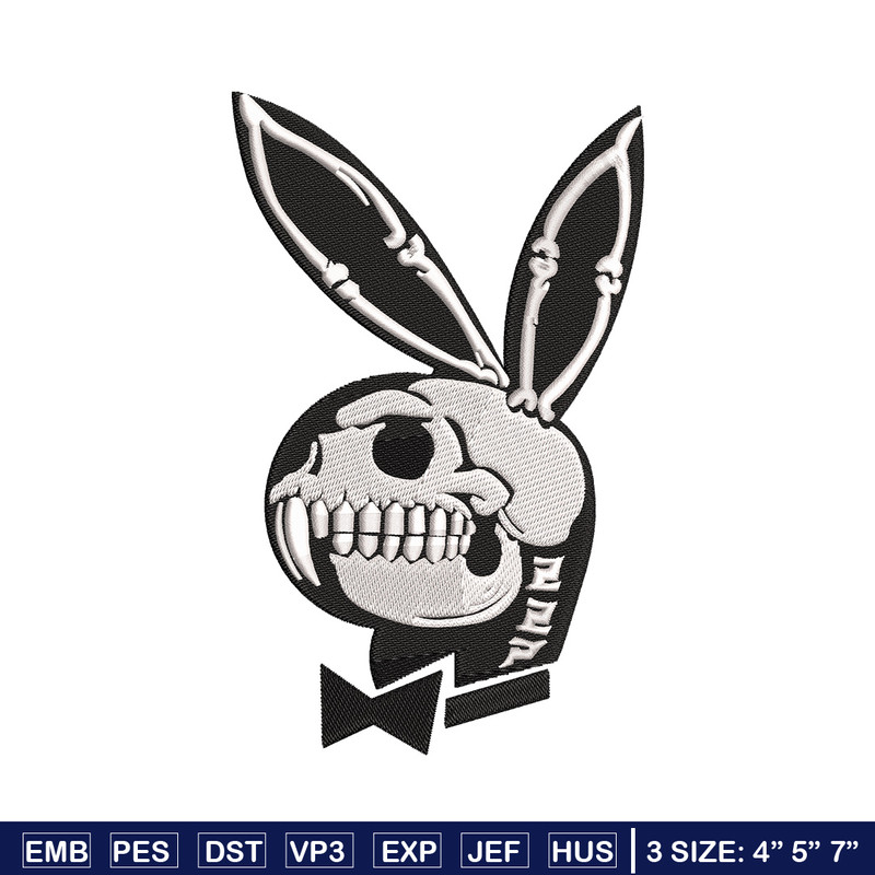 Bunny skeleton embroidery design, Logo embroidery, Embroidery file, Embroidery shirt, Emb design, Digital download.jpg