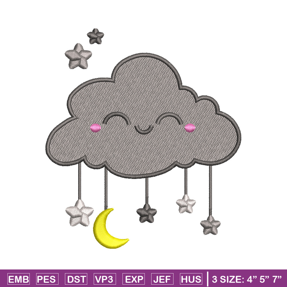 Clouds cute logo embroidery design, logo embroidery, logo design, Embroidery shirt, logo shirt, Instant download.jpg