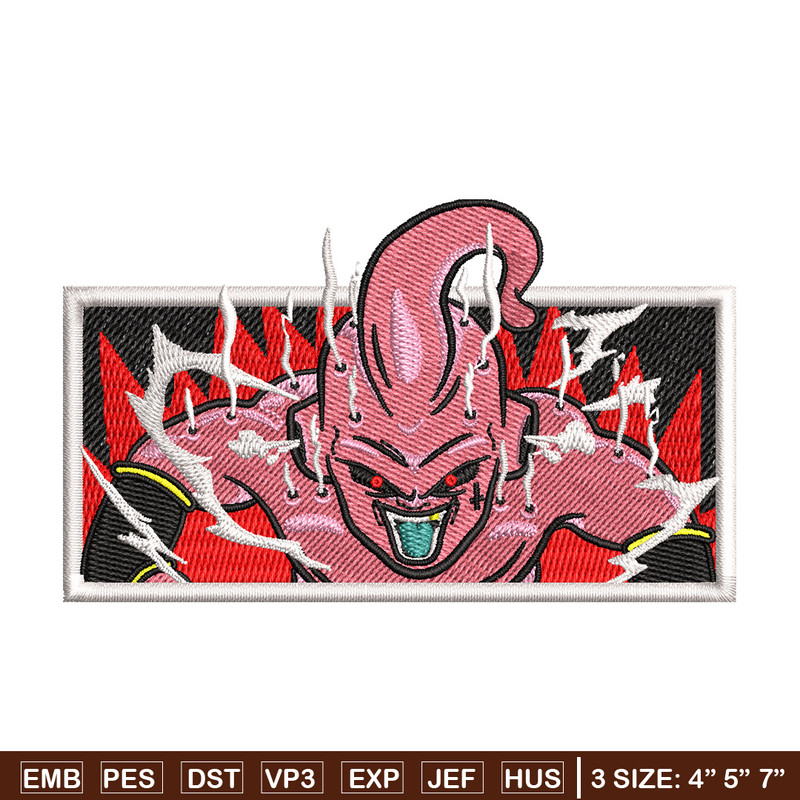 Buu box embroidery design, Dragonball embroidery, Anime design, Embroidery shirt, Embroidery file, Digital download.jpg