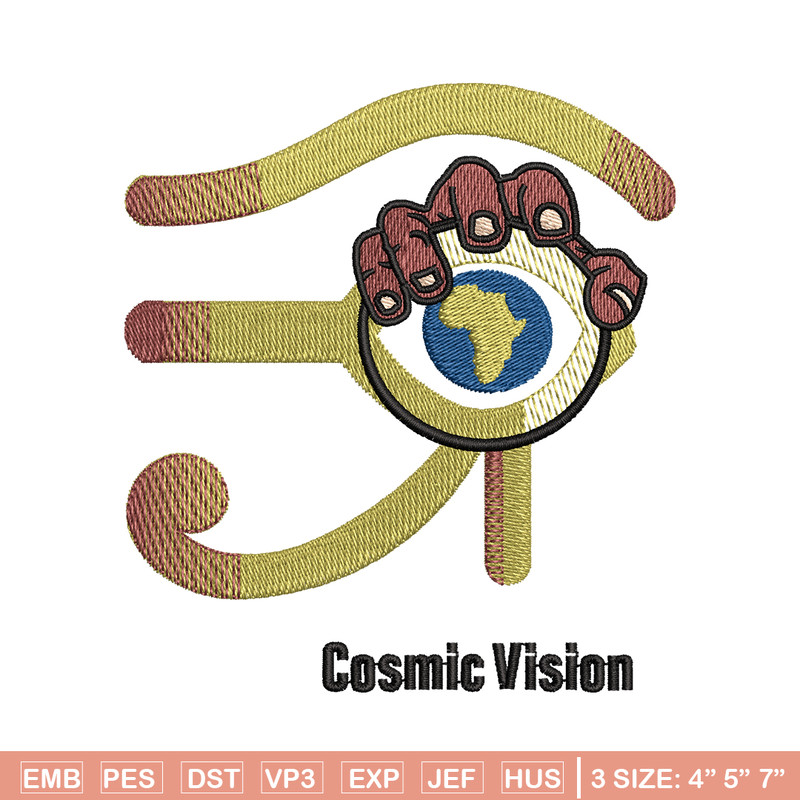 Cosmic vision logo embroidery design, logo embroidery, logo design, Embroidery shirt, logo shirt, Instant download.jpg