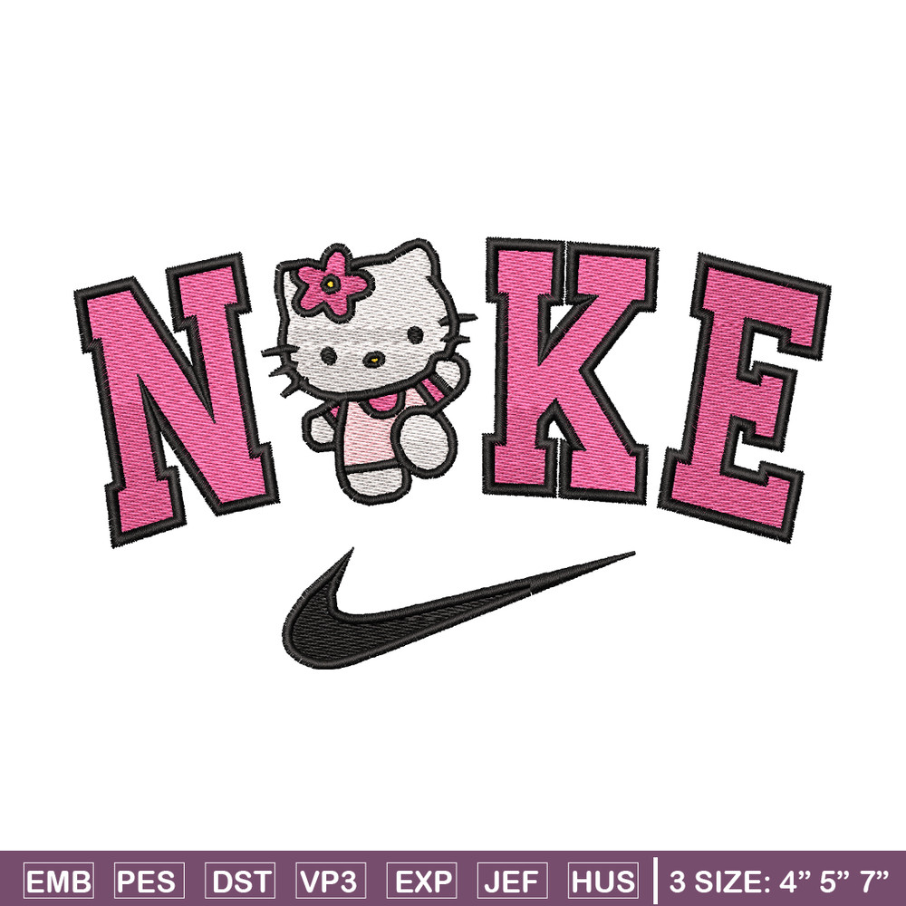 Cute Kawaii Hello Kitty Nike embroidery design, logo embroidery, nike design, logo design, logo shirt, Digital download.jpg