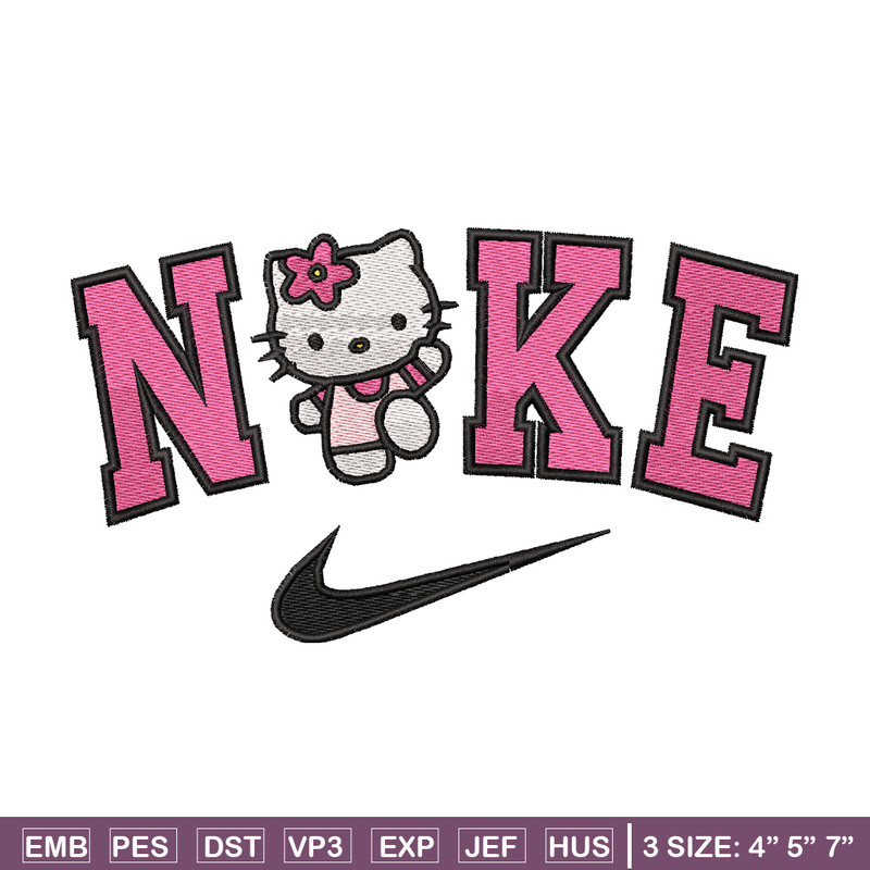 Cute Kawaii Hello Kitty Nike embroidery design, logo embroidery, nike design, logo design, logo shirt, Digital download.jpg