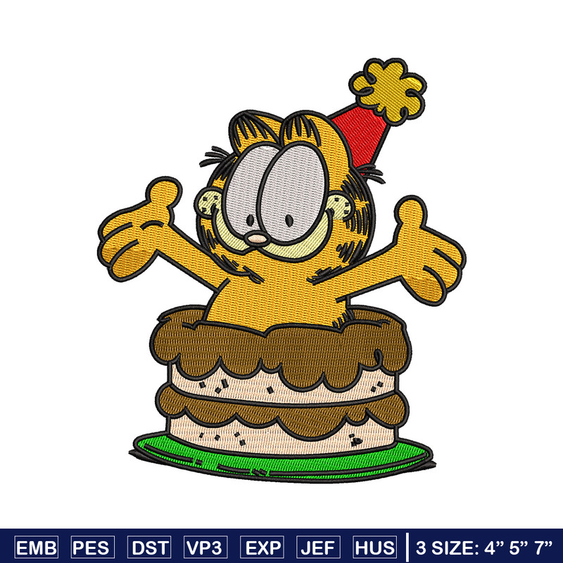 Cat cake embroidery design, Cat anime embroidery, Embroidery file, Embroidery shirt, Emb design, Digital download.jpg