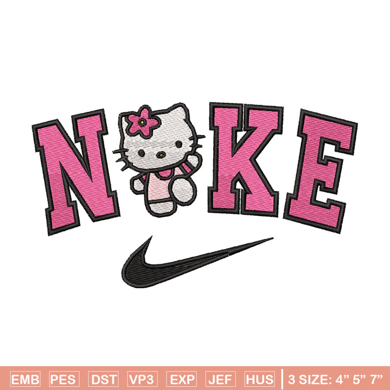 Cute Kawaii Hello Kitty Nike embroidery design, logo embroidery, nike design, logo design, logo shirt, Digital download.jpg