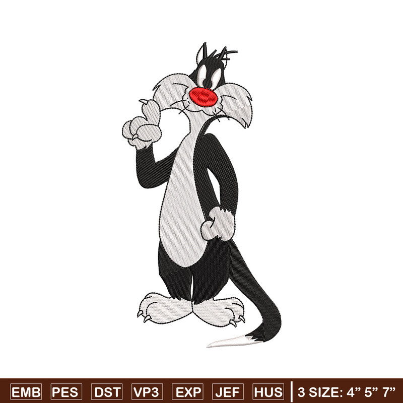 Cat cartoon embroidery design, Cartoon embroidery, Embroidery file, Embroidery shirt, Emb design, Digital download.jpg