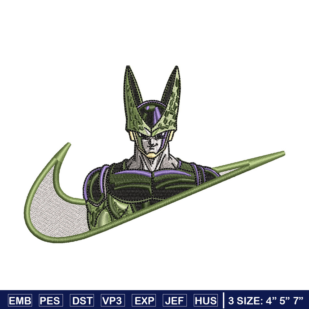 Cell nike embroidery design, Dragonball embroidery, Nike design, Embroidery shirt, Embroidery file, Digital download.jpg