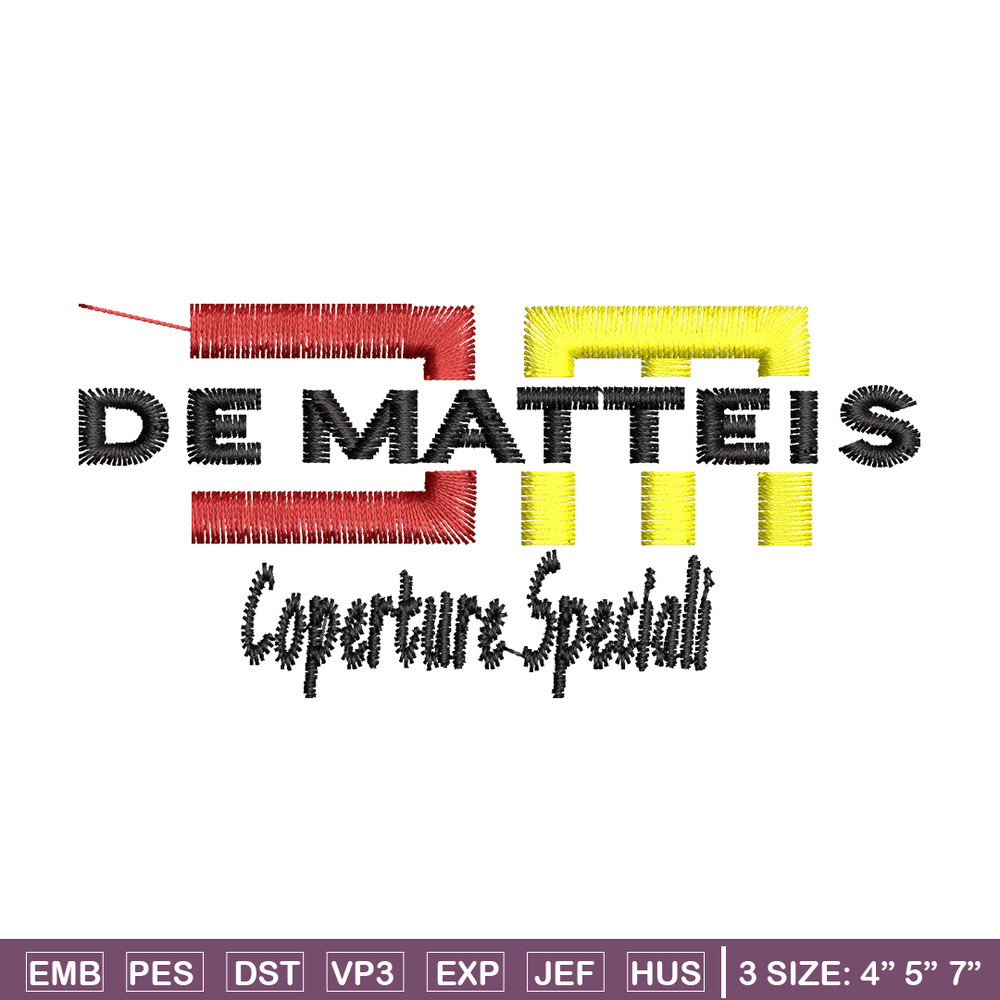 Dematteis logo embroidery design, Dematteis logo embroidery, logo design, Embroidery shirt, logo shirt, Instant download.jpg
