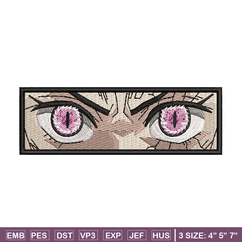 Demon Nezuko eyes 2 embroidery design, Kimetsu no Yaiba embroidery, anime design, embroidery file, Digital download.jpg