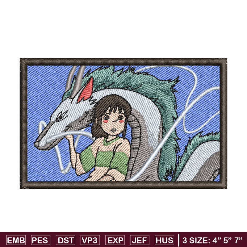 Chihiro embroidery design, Ghibli embroidery, Anime design, Embroidery shirt, Embroidery file,Digital download.jpg