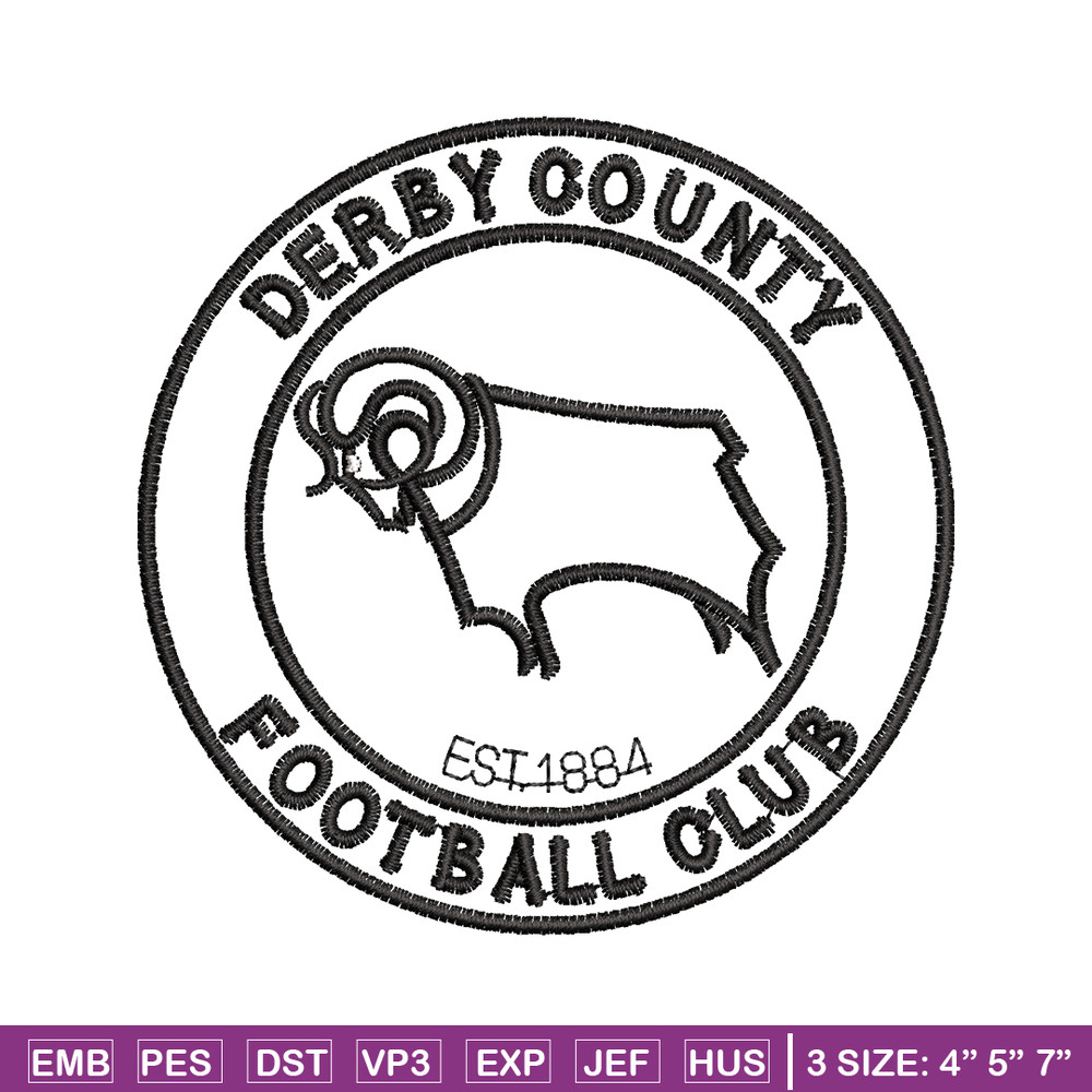 Derby Logo embroidery design, Derby Logo embroidery, logo design, Embroidery shirt, logo shirt, Instant download.jpg