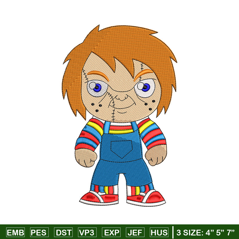 Chucky chibi embroidery design, Horror embroidery, Embroidery file,Embroidery shirt, Emb design, Digital download.jpg