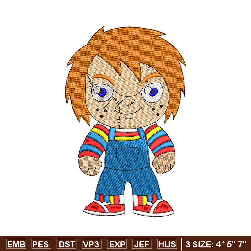 Chucky chibi embroidery design, Horror embroidery, Embroidery file,Embroidery shirt, Emb design, Digital download.jpg