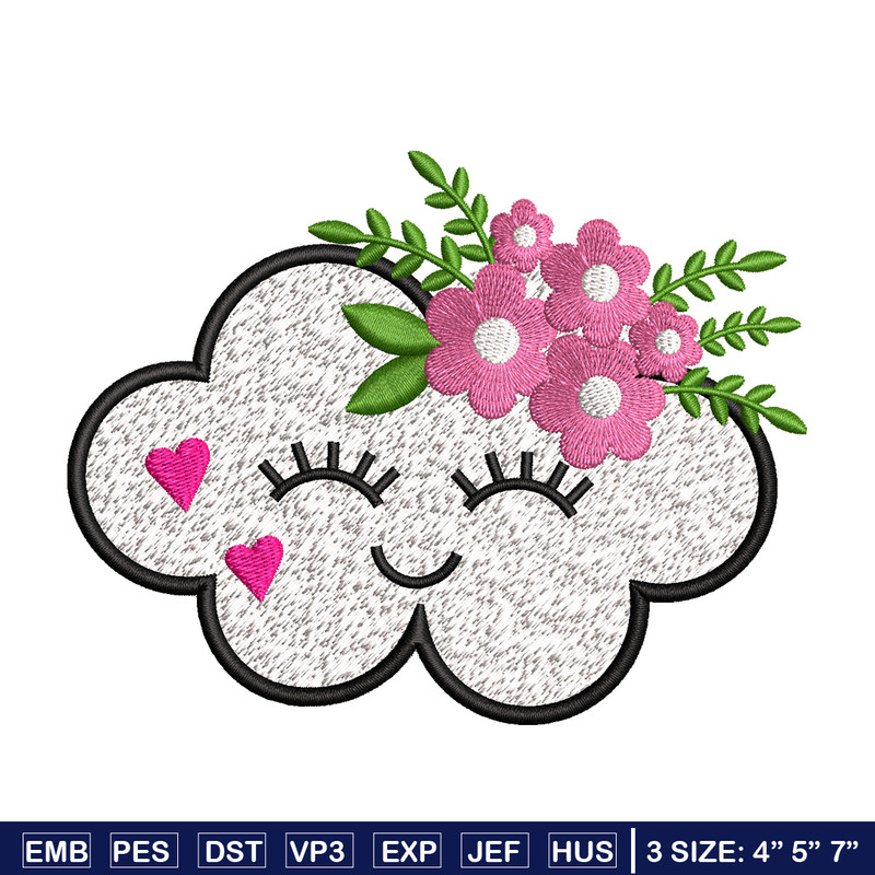 Cloud cute embroidery design, Cloud embroidery, Embroidery file, Embroidery shirt, Emb design, Digital download.jpg