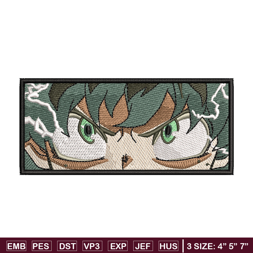 Deku eyes embroidery design, Mha embroidery, Anime design, Embroidery shirt, Embroidery file, Digital download.jpg