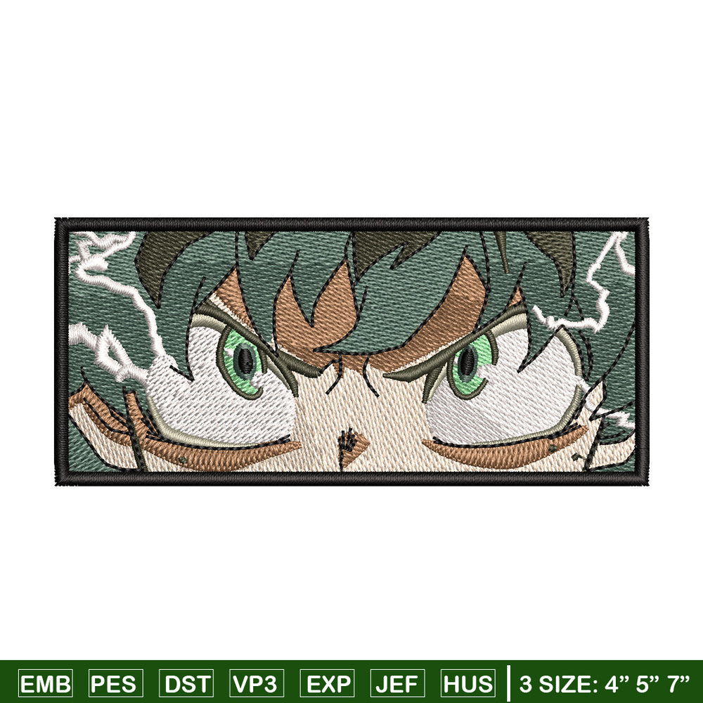 Deku eyes embroidery design, Mha embroidery, Anime design, Embroidery shirt, Embroidery file, Digital download.jpg