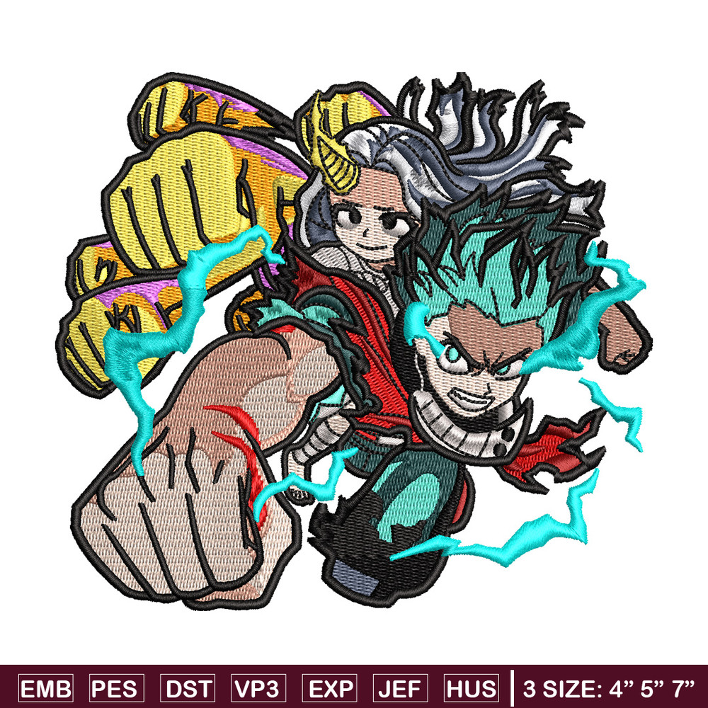 Deku punch embroidery design, Mha embroidery, Anime design, Embroidery shirt, Embroidery file, Digital download.jpg