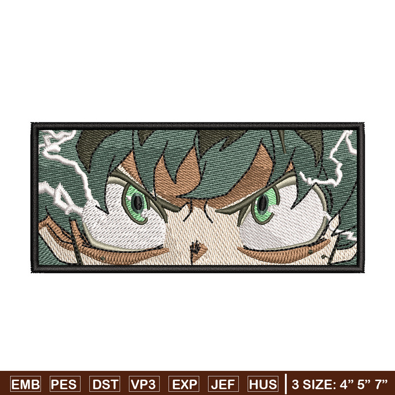 Deku eyes embroidery design, Mha embroidery, Anime design, Embroidery shirt, Embroidery file, Digital download.jpg