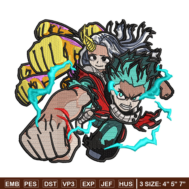 Deku punch embroidery design, Mha embroidery, Anime design, Embroidery shirt, Embroidery file, Digital download.jpg