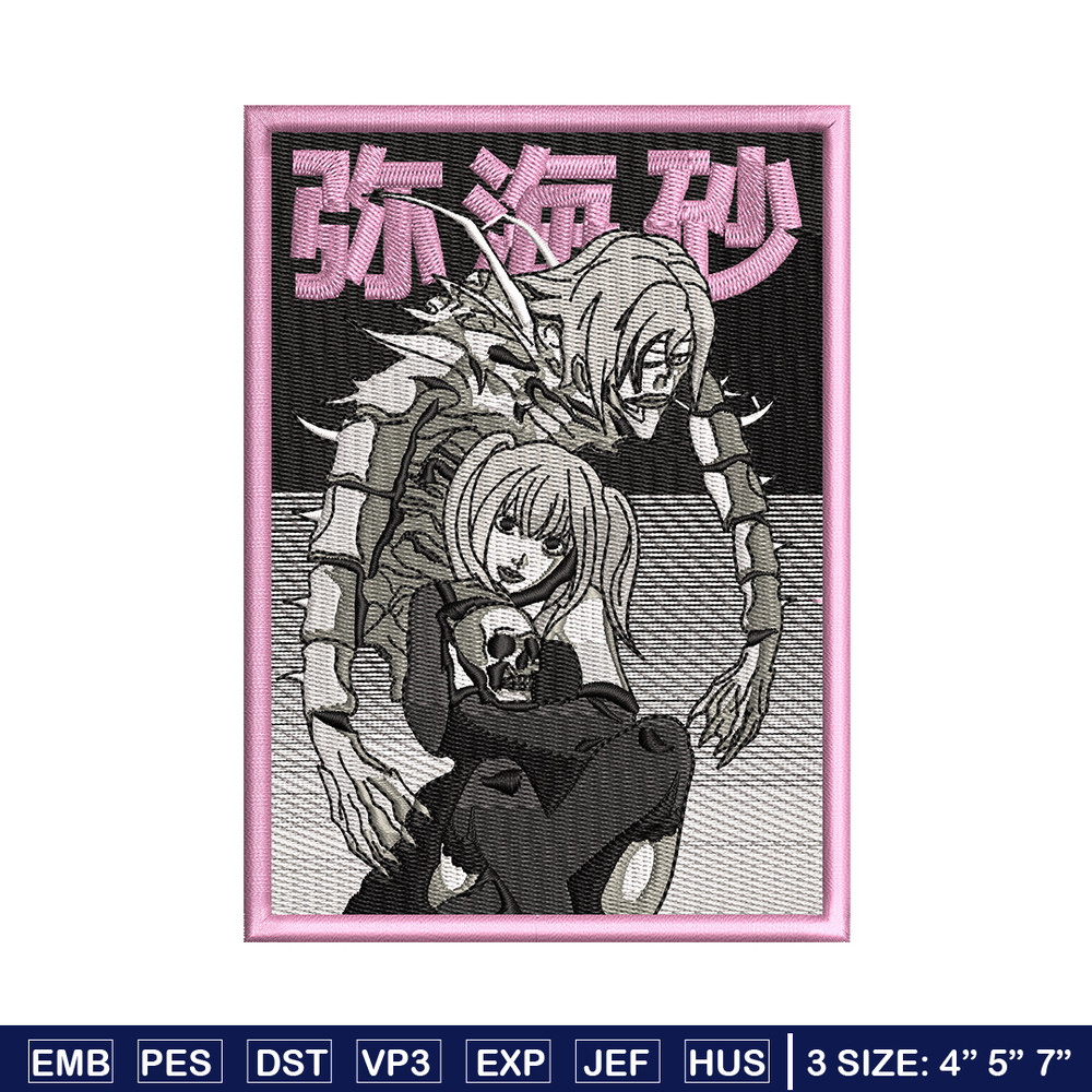 Demon rem embroidery design, Death note embroidery, Anime design, Embroidery shirt, Embroidery file, Digital download.jpg