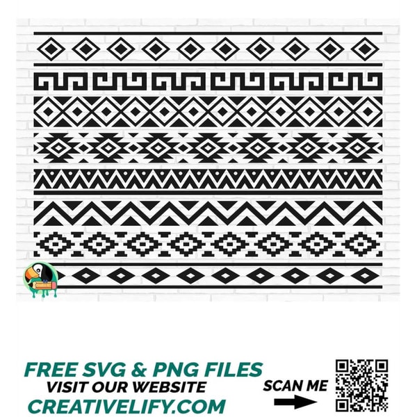 Aztec Pattern Panel Svg Aztec Pattern SVG, Border Svg, Tribal Svg, Indian Svg, Aztec - Inspire ...