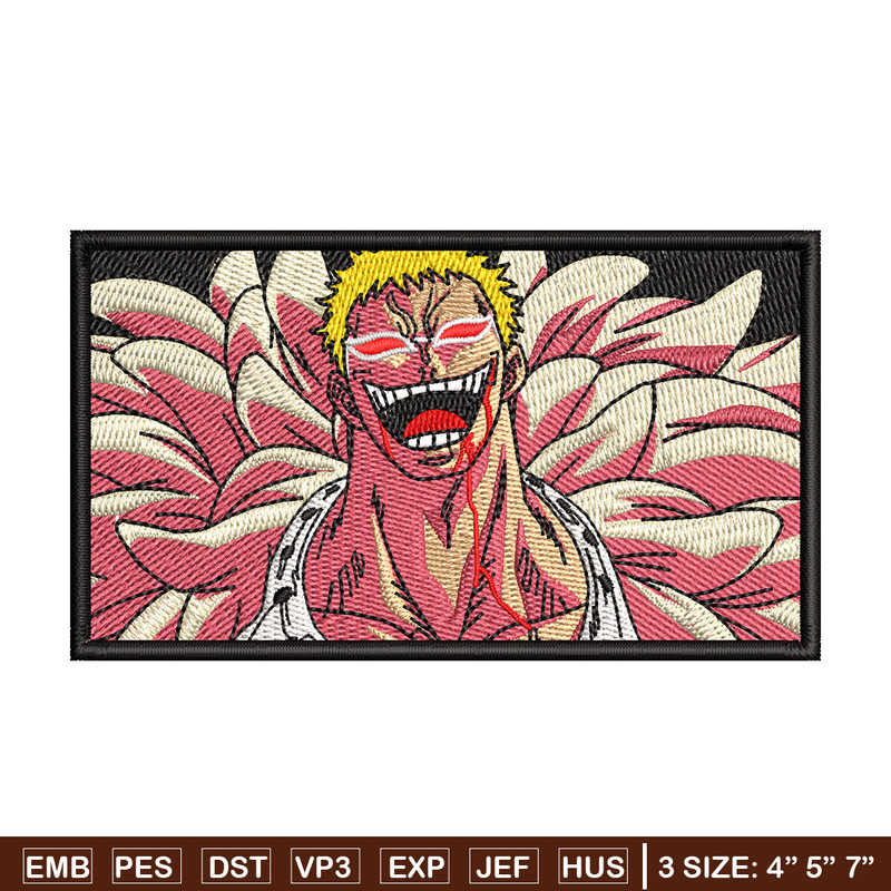 Doffy box embroidery design, One piece embroidery, Anime design, Embroidery shirt, Embroidery file, Digital download.jpg