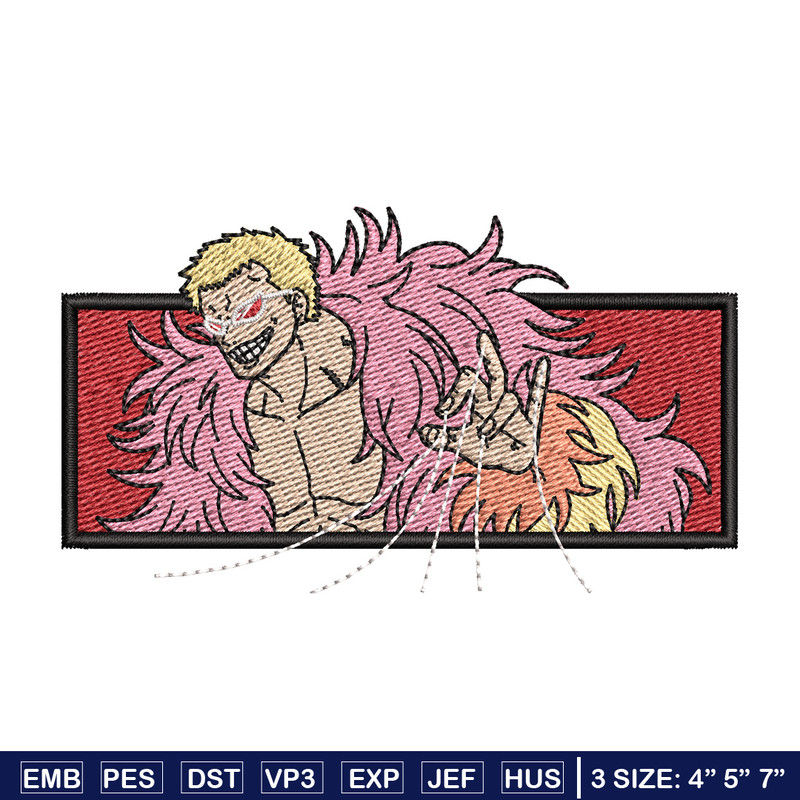 Doffy frame embroidery design, One piece embroidery, Anime design, Embroidery shirt, Embroidery file, Digital download.jpg