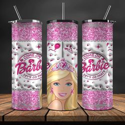 Barbie 3D Tumbler Png, Barbie Doll PNG,  20 oz Skinny Tumbler 07