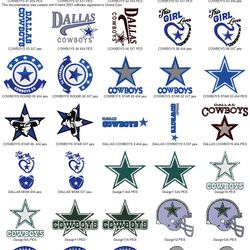 Collection NFL DALLAS COWBOYS LOGO'S Embroidery Machine Designs