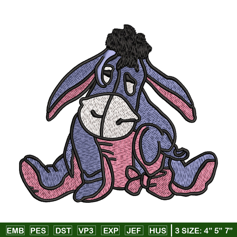Donky embroidery design, Pooh disney embroidery, Embroidery file, Embroidery shirt, Emb design, Digital download.jpg