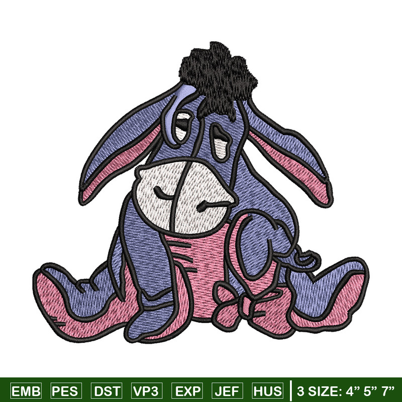 Donky embroidery design, Pooh disney embroidery, Embroidery file, Embroidery shirt, Emb design, Digital download.jpg