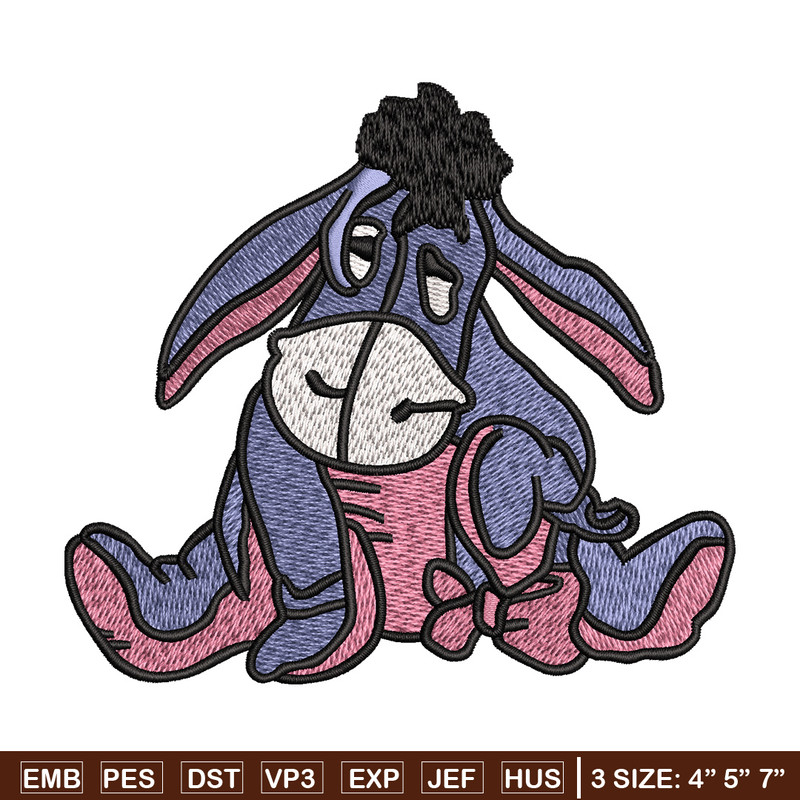 Donky embroidery design, Pooh disney embroidery, Embroidery file, Embroidery shirt, Emb design, Digital download.jpg