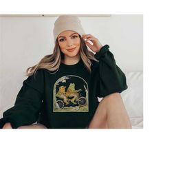 vintage classic book sweatshirt gift, frog and toad crewneck sweatshirt, cottage core aesthetic sweatshirt, unisex book