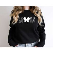 disney leopard mom sweatshirt, disney trip shirt, disney mother's day tee, gift for mom, best mom tshirt, mickey head, d