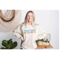 knock knock anybody homo, gay joke sweater, funny pride sweatshirt, lgbtq pride sweat, gay pride sweater, pride month sw