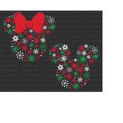 Christmas Couple Mouse SVG, Christmas Svg, Christmas snowflakes Svg, Christmas Mouse And Friends Svg, Christmas Squad Sv
