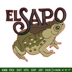 El sapo embroidery design, Logo embroidery, Embroidery file,Embroidery shirt, Emb design, Digital download