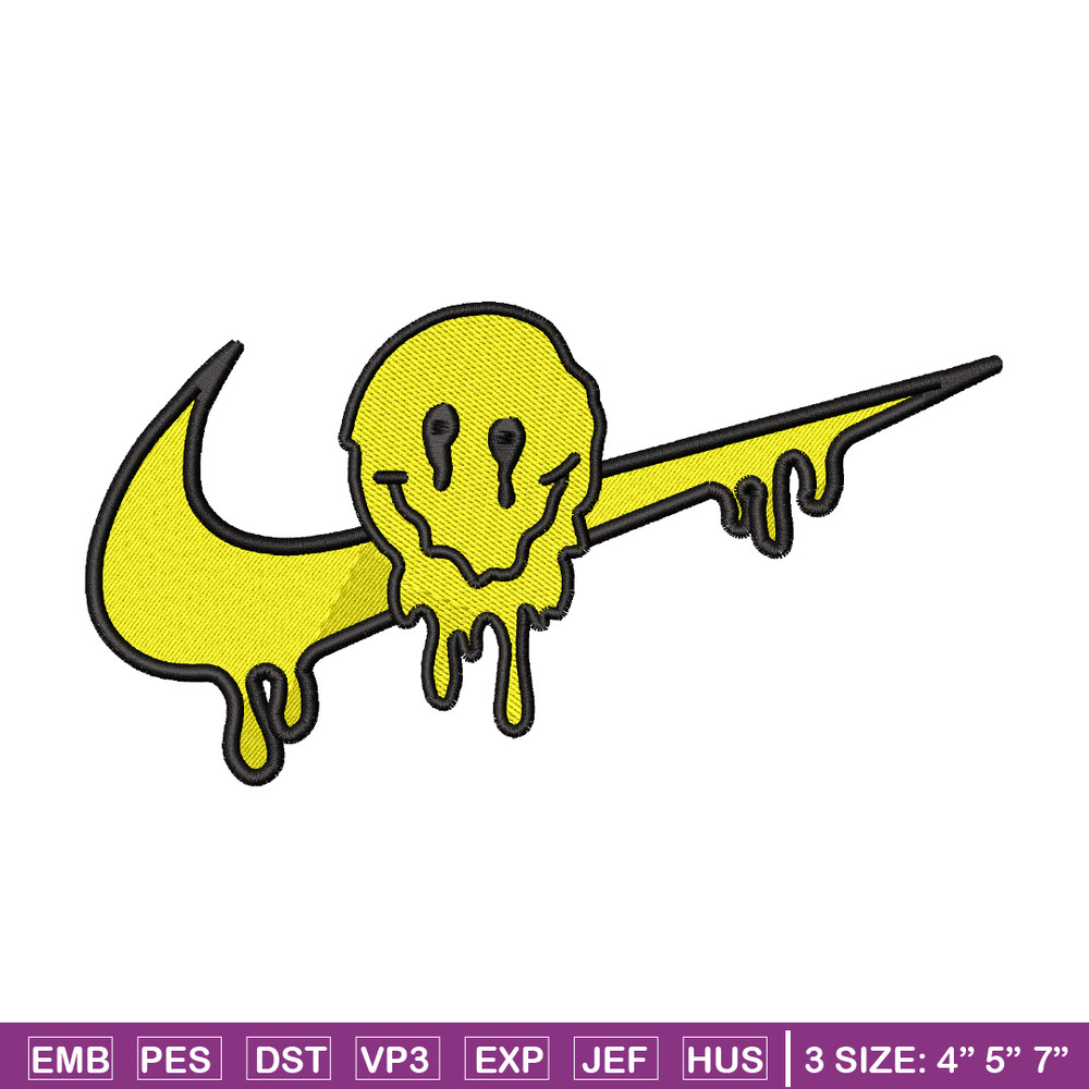 Emoji smile nike embroidery design, Emoji embroidery, nike design, embroidery file, logo shirt, Digital download.jpg