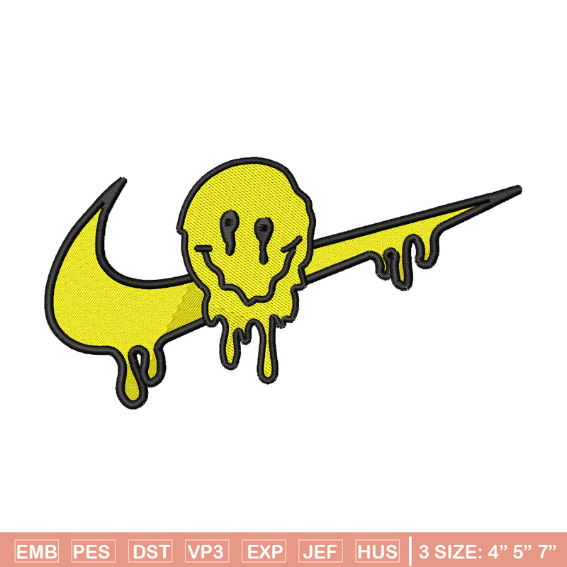 Emoji smile nike embroidery design, Emoji embroidery, nike design, embroidery file, logo shirt, Digital download.jpg