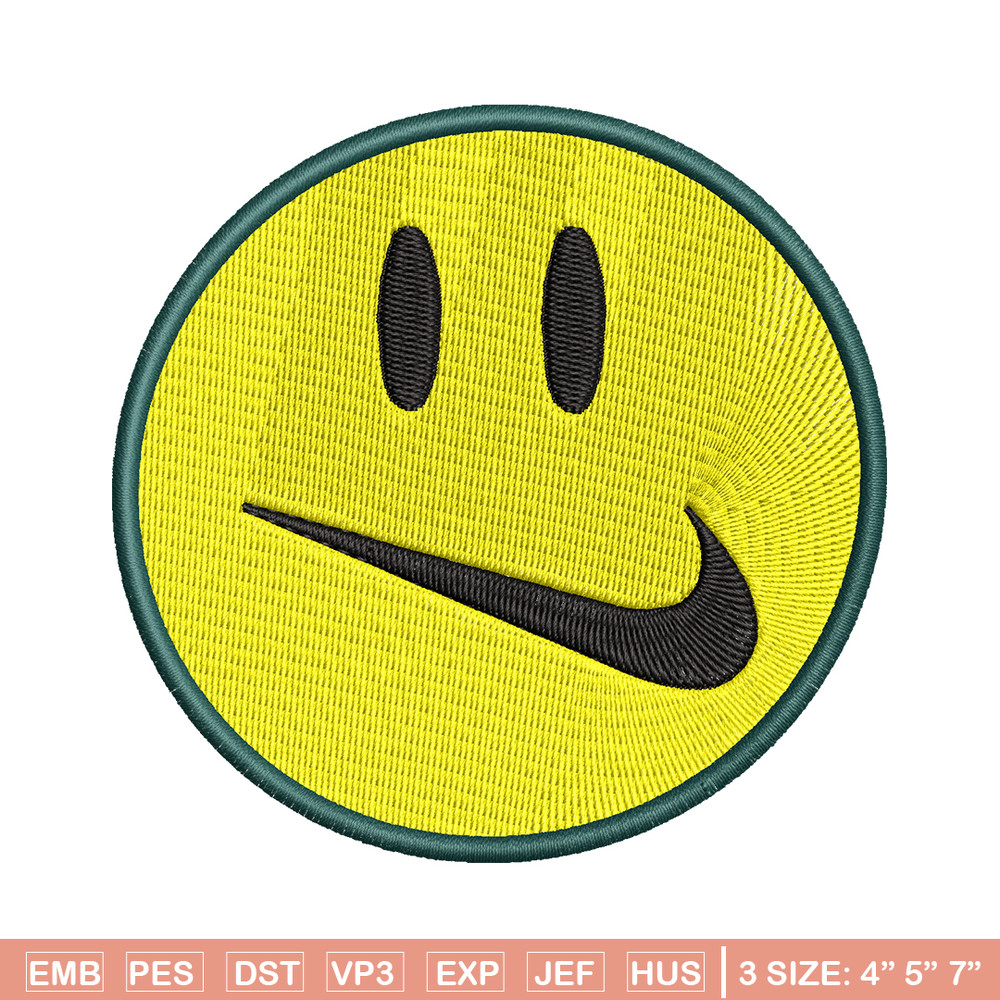 Emoji smile swoosh embroidery design, Emoji embroidery, logo design, embroidery file, logo shirt, Digital download.jpg