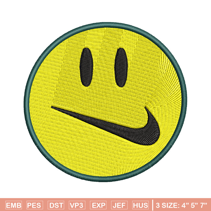 Emoji smile swoosh embroidery design, Emoji embroidery, logo design, embroidery file, logo shirt, Digital download.jpg