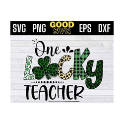 shamrock one lucky teacher st patricks day svg,proud irish st patricks day, st paddys day, st pattys svg png dxf eps cri