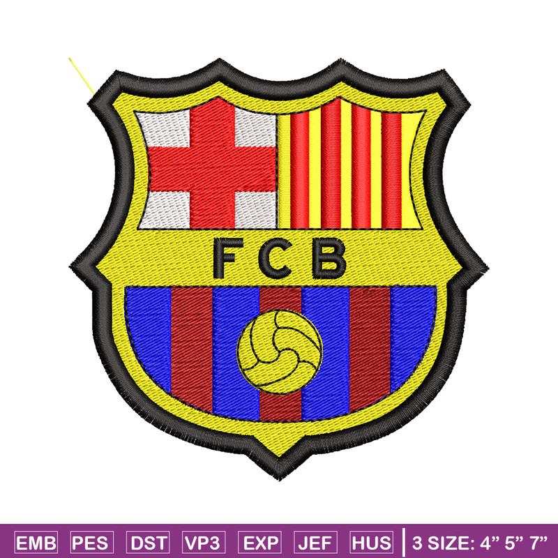 Fc Barcelona logo embroidery design, logo embroidery, logo design, Embroidery shirt, football shirt, Instant download.jpg