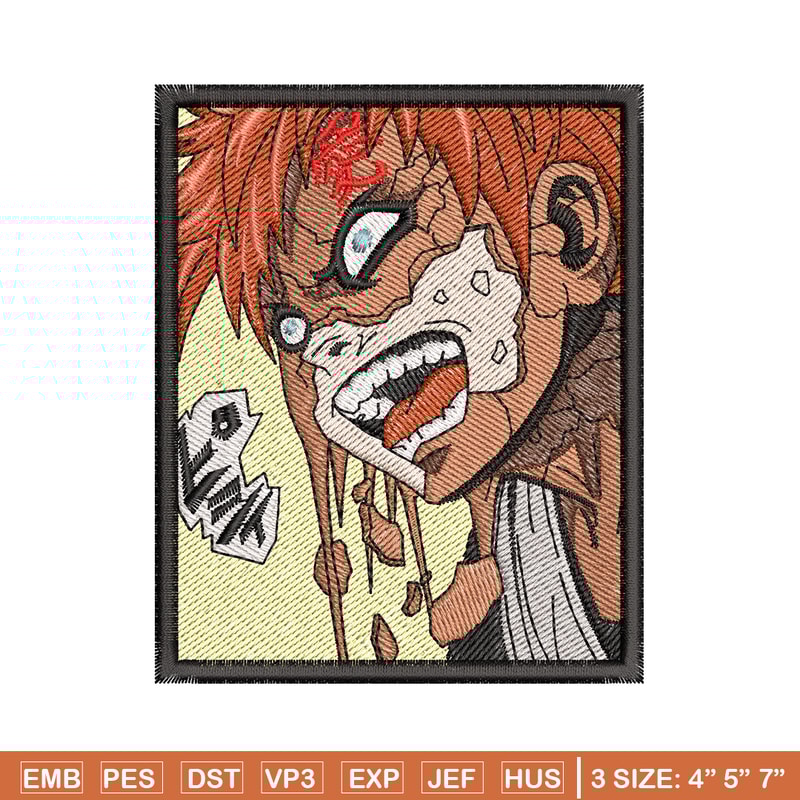 Gaara anime embroidery design, Naruto embroidery, embroidery file, anime design, anime shirt, Digital download.jpg